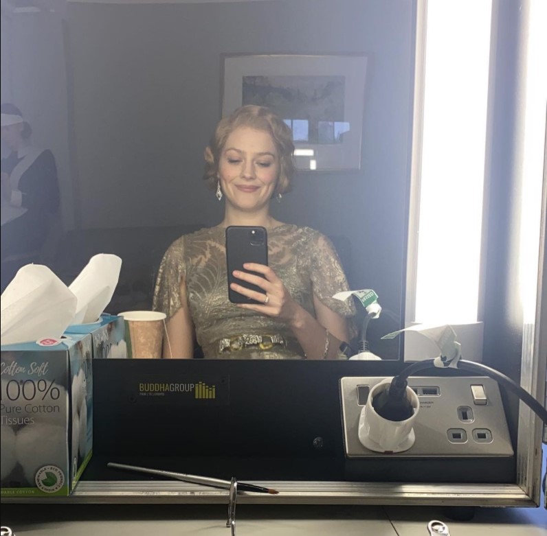 Amber Anderson at the sets of 'Peaky Blinders'
