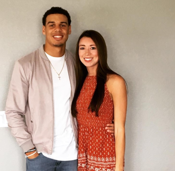 Justin Simmons with his wife Taryn Simmons