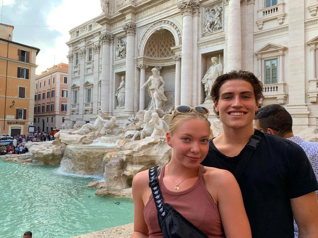 Emilia McCarthy with her boyfriend Sam Gray in Italy
