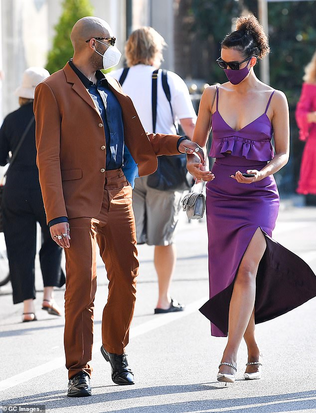 Nathalie Emmanuel and her boyfriend Alex Lanipekun at the Venice Film Festival