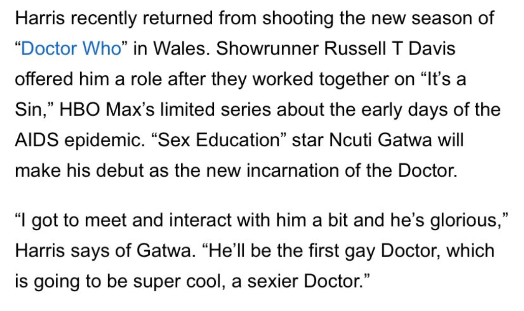 Russel T Davis' comment while talking about Ncuti Gatwa's version of the Doctor in Doctor Who