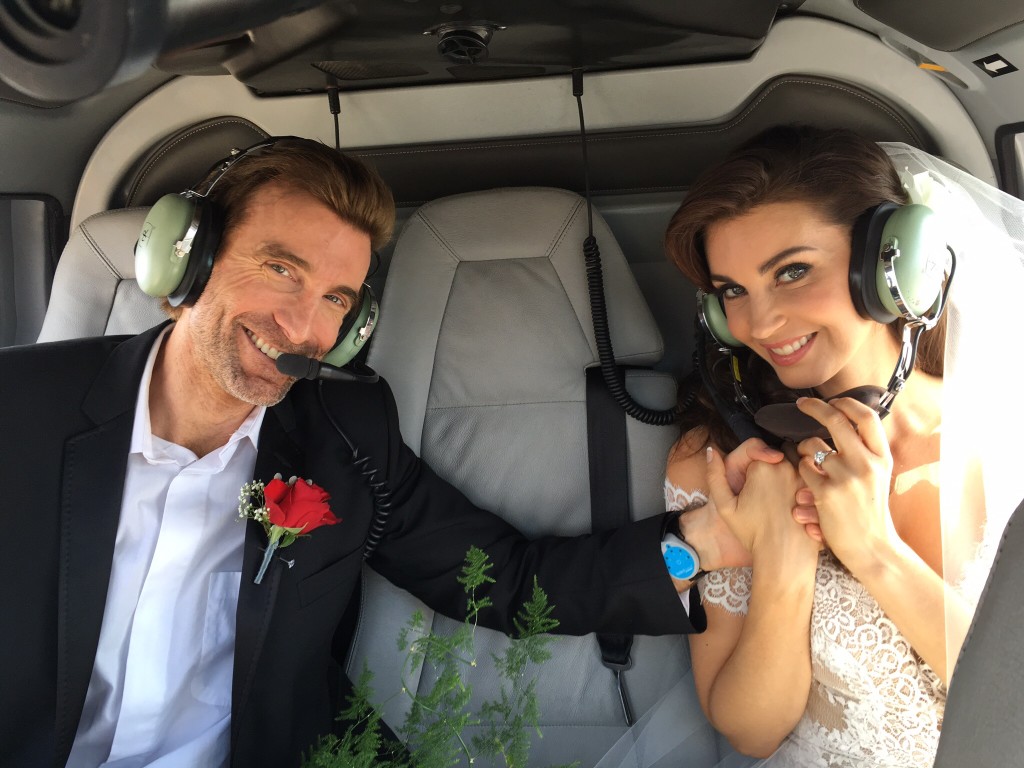 Sharlto Copley with his wife Tanit Phoenix on their wedding day