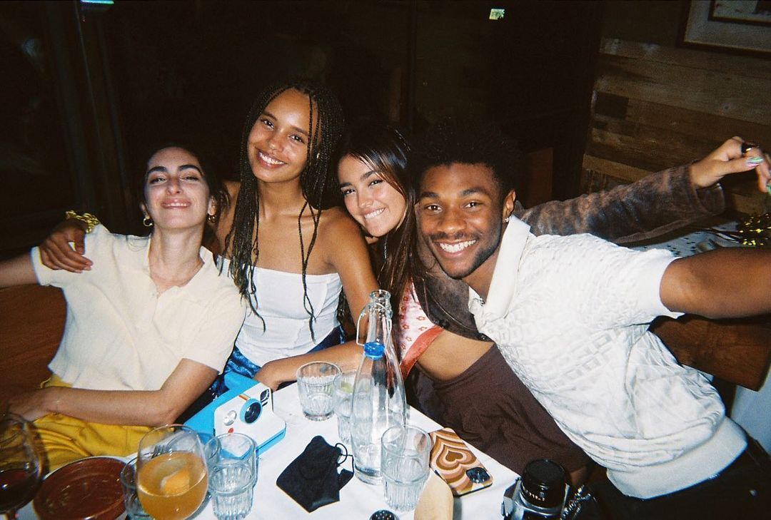 Alisha Boe partying with her cast members. 