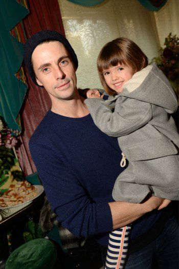 Matthew Goode with his eldest daughter Matilda Eve Goode