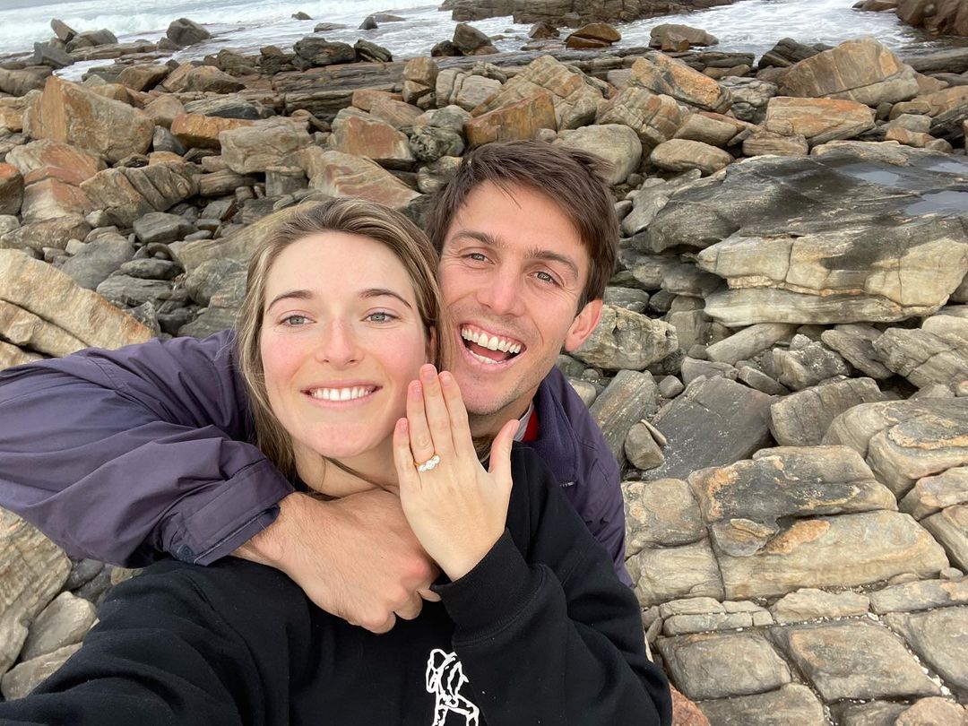 Mitchell Marsh and Greta Mack's engagement announcement picture