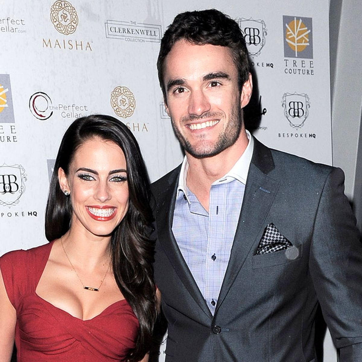 Thom Evans was photographed with his ex-girlfriend Jessica Lowndes. 