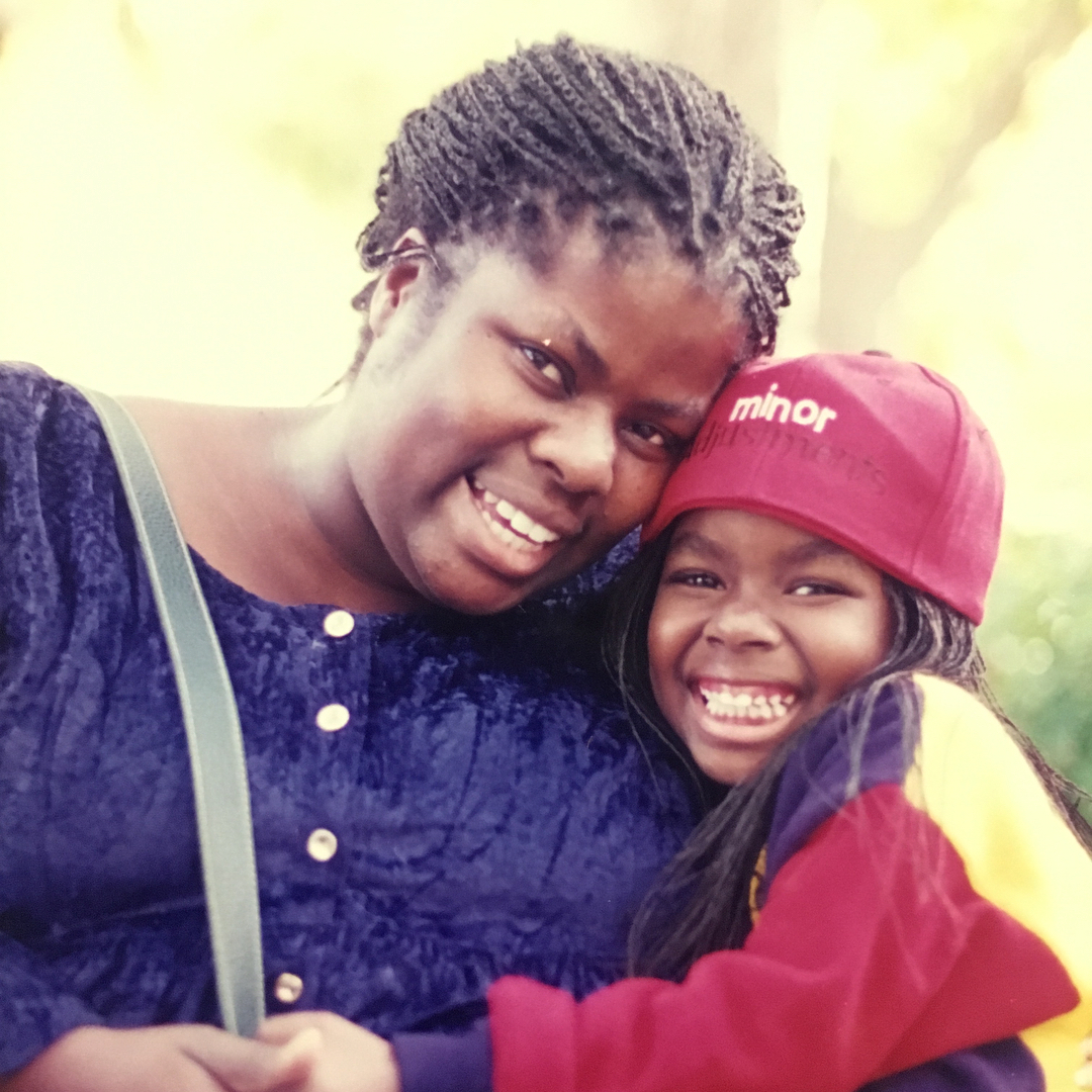Camille Winbush with her mother as a child.