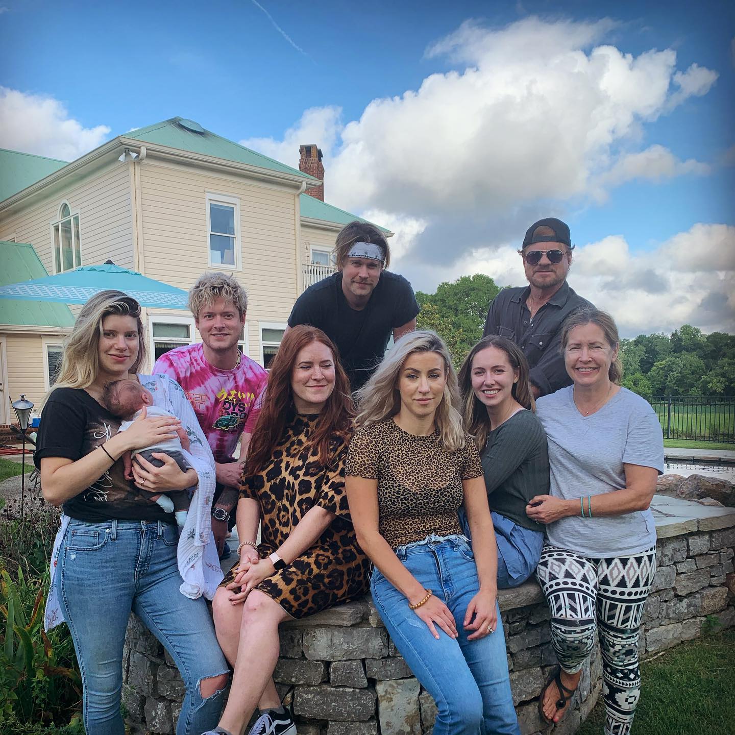 Chord Overstreet with his parents and siblings on 2020 Father’s Day