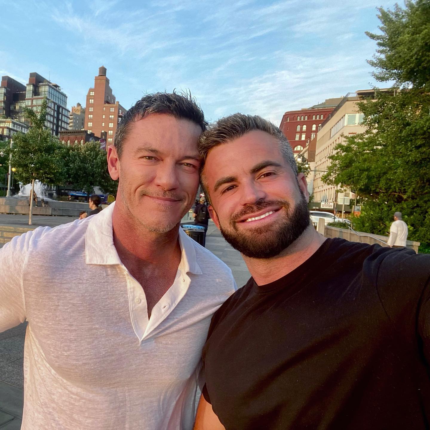 Luke Evans with his reported boyfriend Fran Tomas