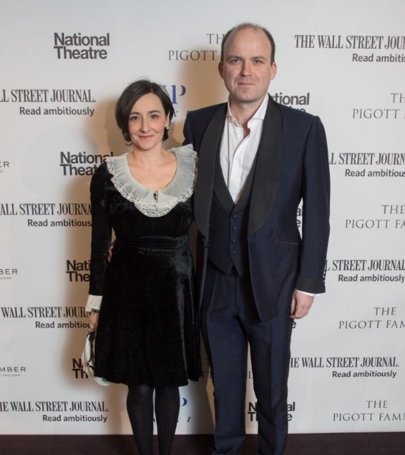 Rory Kinnear with his future wife, Pandora Colin, at an event