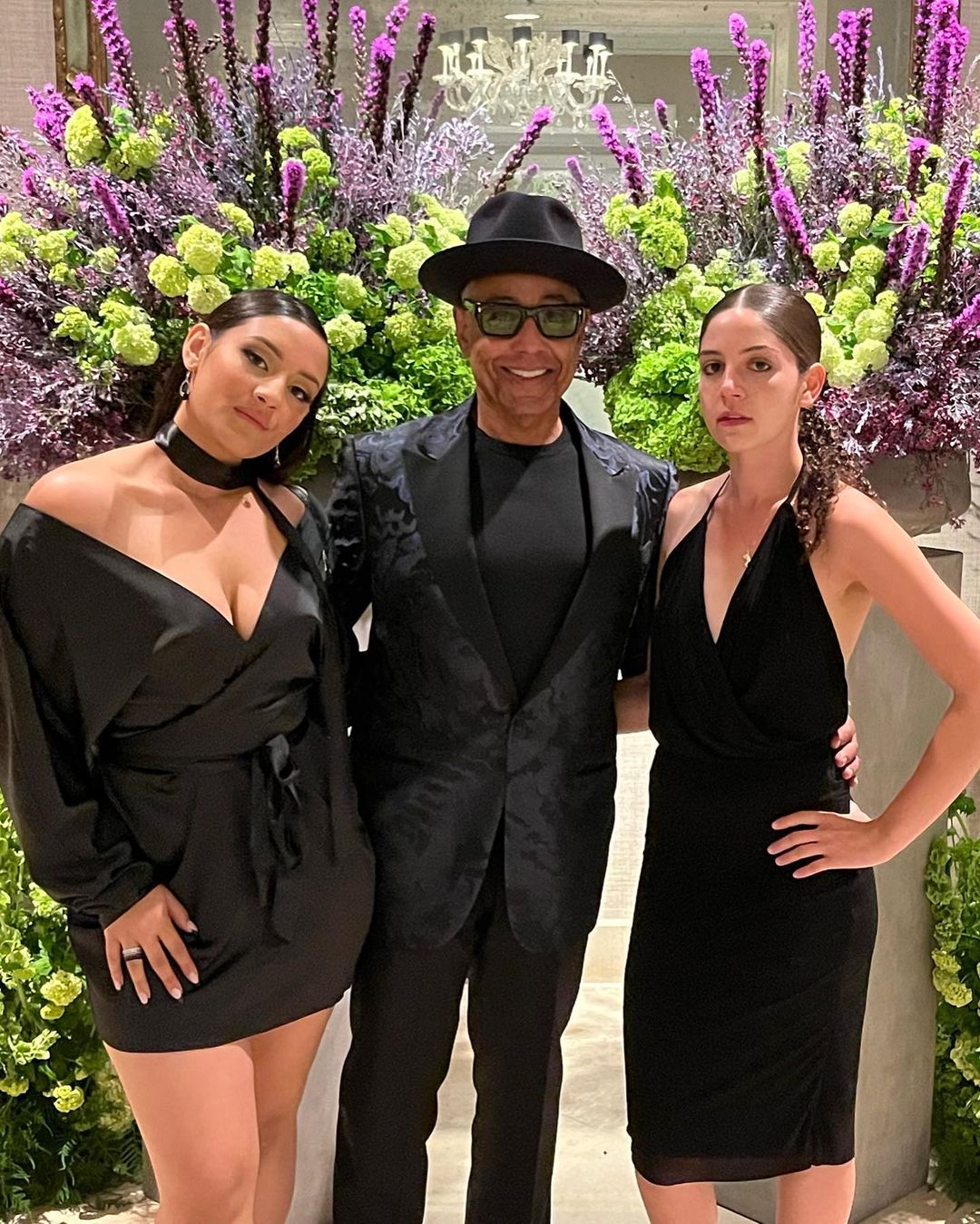 Giancarlo Esposito, along with his two daughters, Ruby and Kale. 