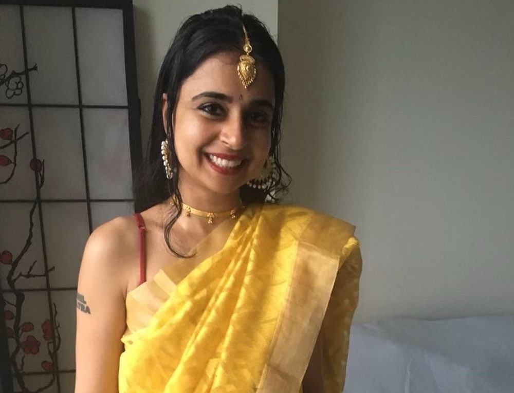 Mahira Kakkar enjoys wearing traditional Indian attire. 