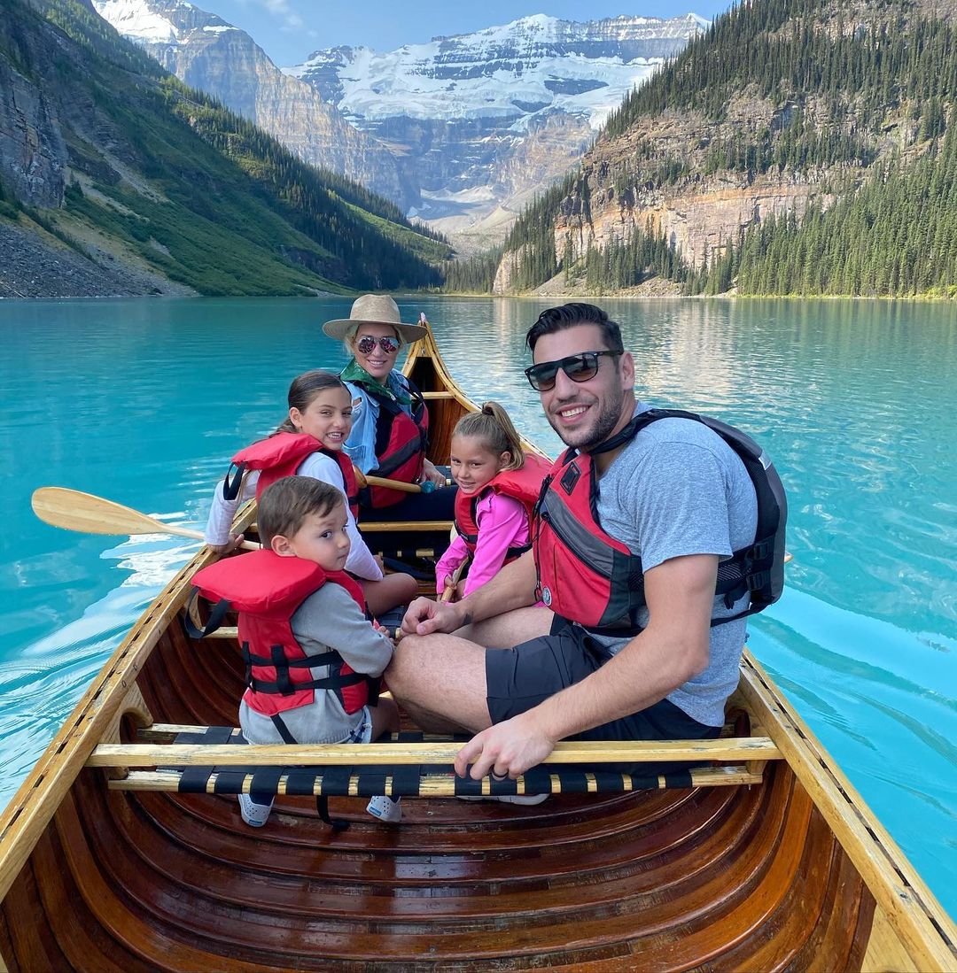 Milan Lucic traveled to Lake Louise, Alberta, with his family. 