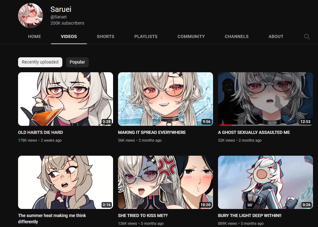 Saruei is active on youtube with 220k followers. 