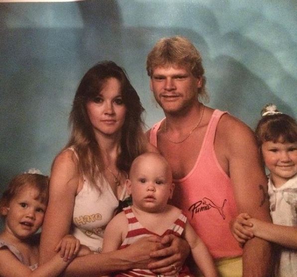 Mike Holmes with his ex-wife and children.