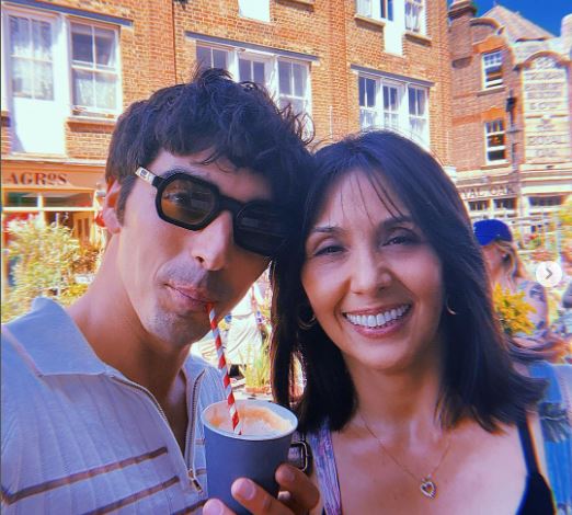 Taylor Zakhar Perez and his mother. 