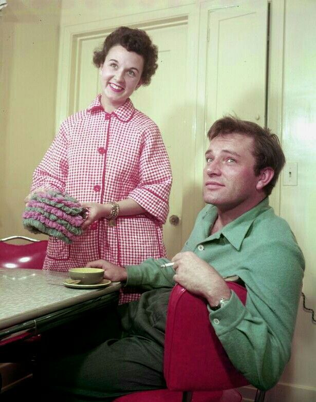 Richard Burton and his wife Sybil Christopher.
