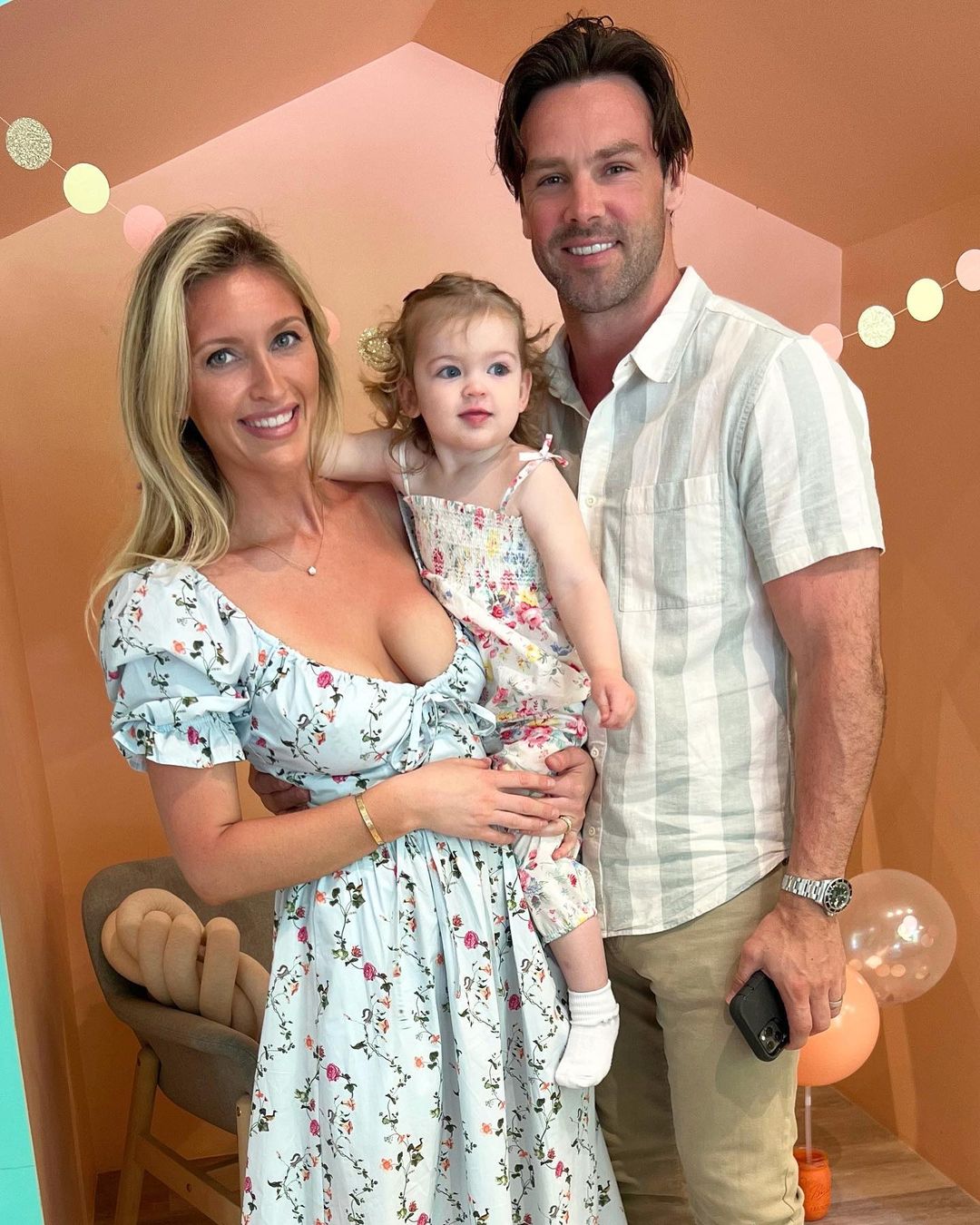 Ben Foden with his wife Jackie Belanoff and daughter Farrah.