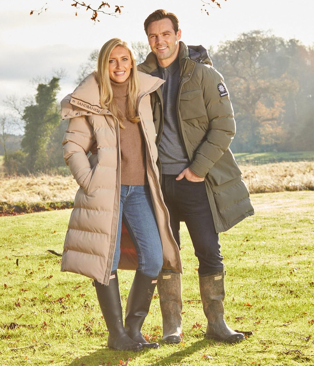 Ben Foden posing for a picture with his new wife Jackie Belanoff for Ok! magazine