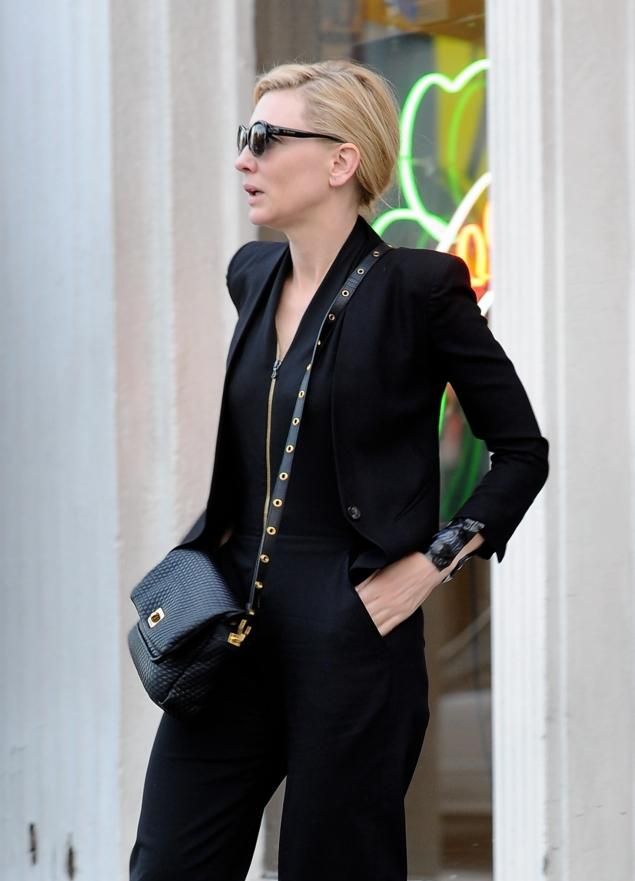Cate Blanchett was seen leaving with a black bandage on her left wrist.