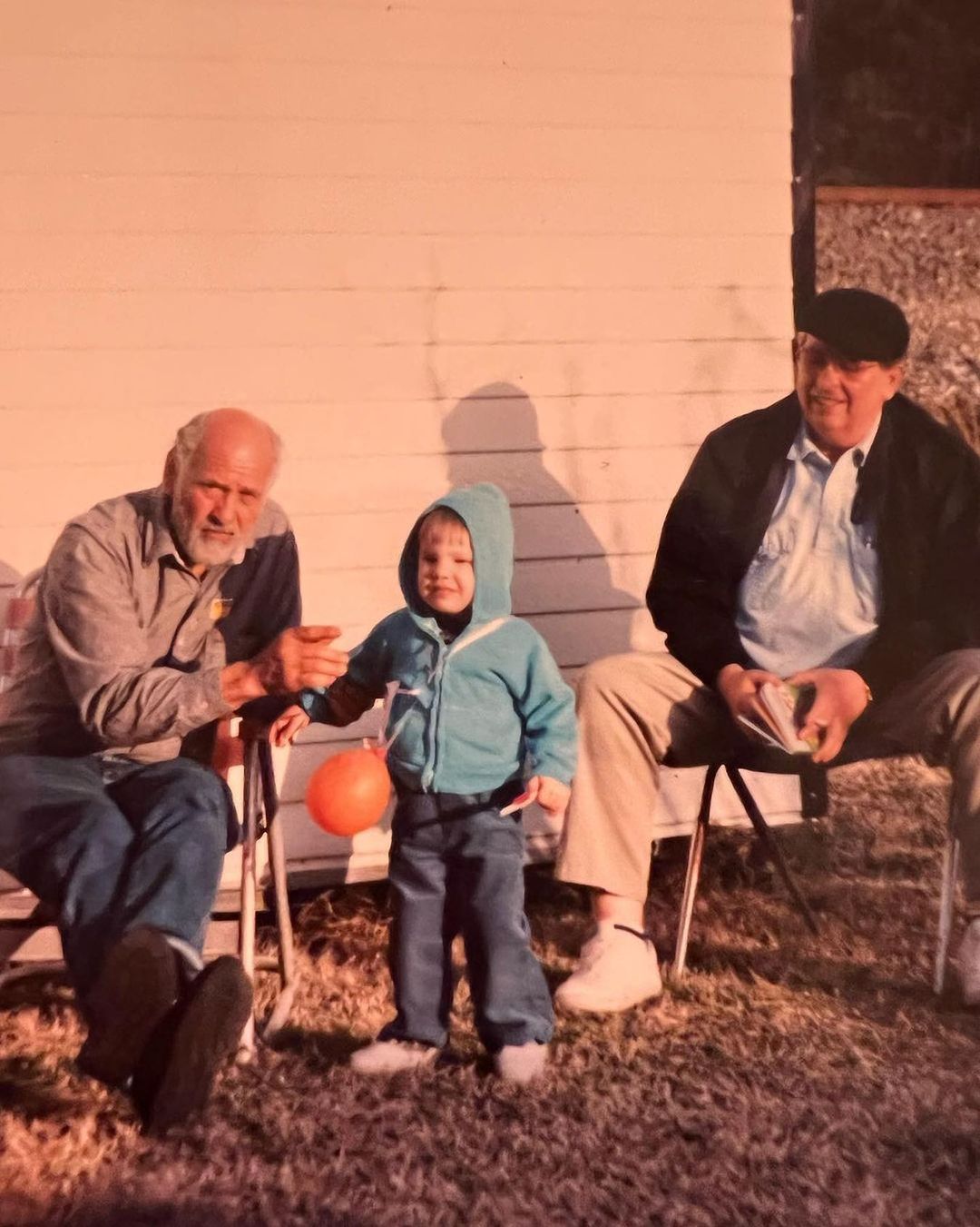 Luke Combs as a child with his grandfathers- Paps Pas (paternal side) and Grandpa Jim (Maternal side)