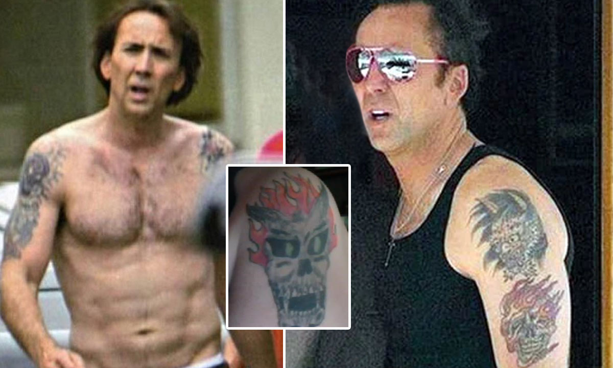 Nicolas Cage Sports a Dozen of Tattoos - What Does He Have?