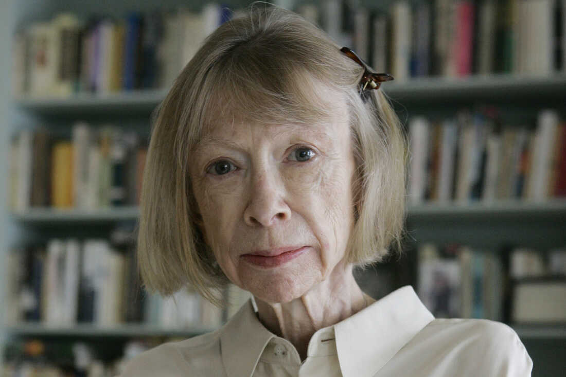 Author Joan Didion, who passed away at 87.