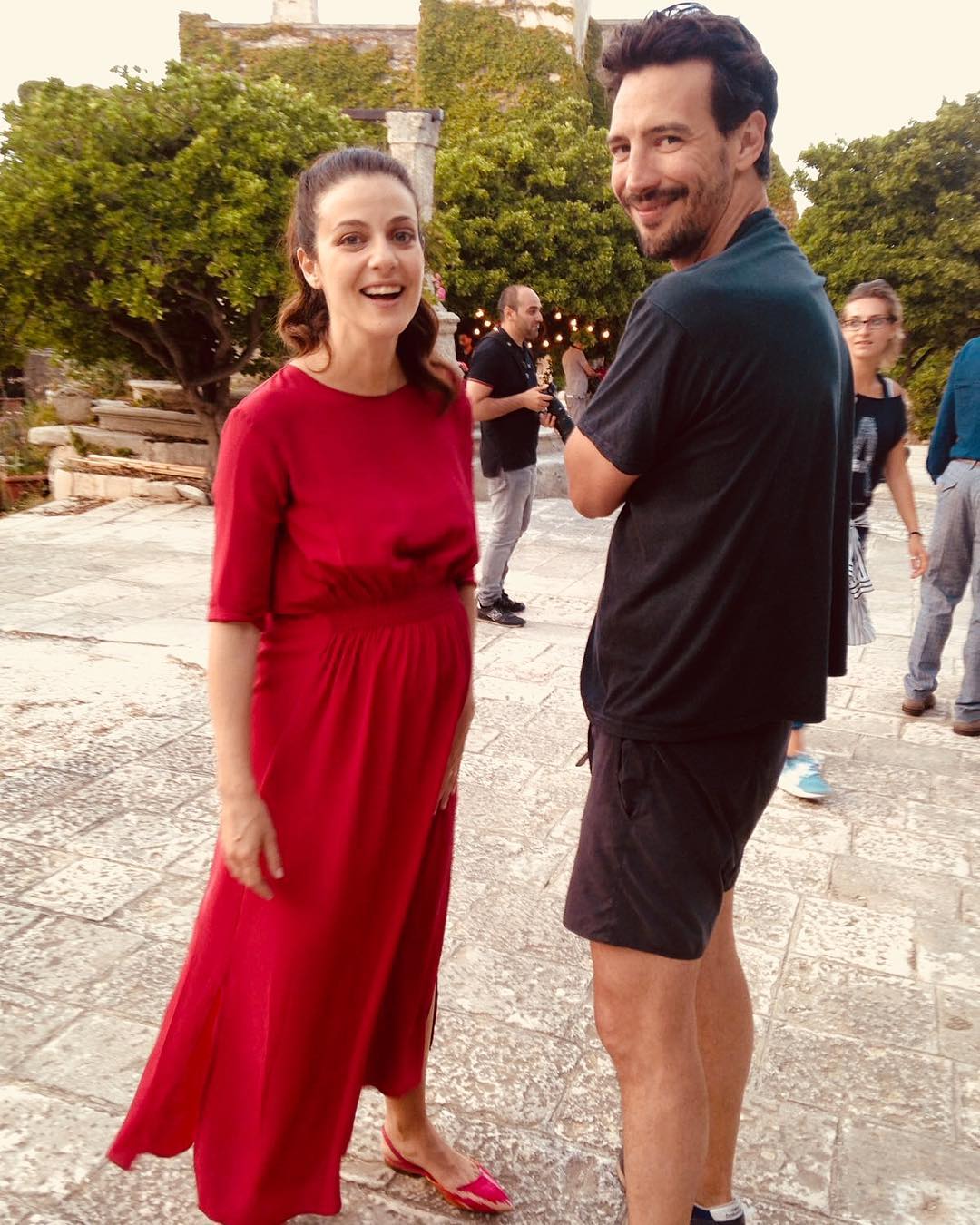 Barbara Ronchi and her husband Alessandro Tedeschi, as pictured in June 2018.