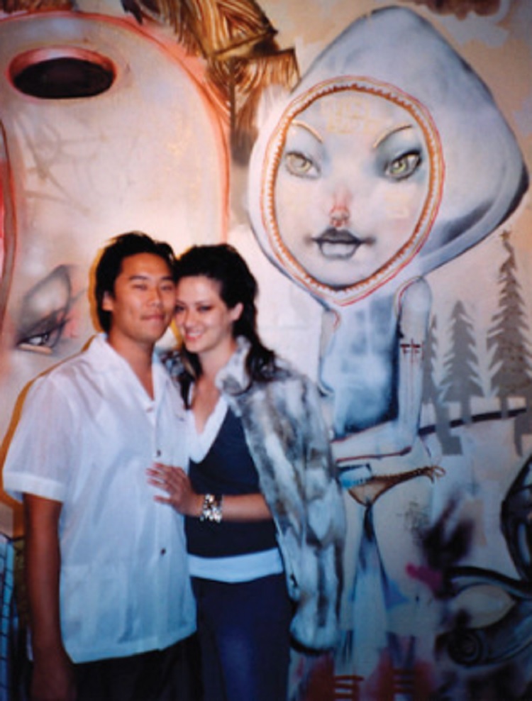 David Choe with his rumored past girlfriend, Mylan.