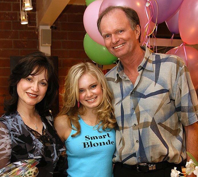 Sara Paxton with her parents.
