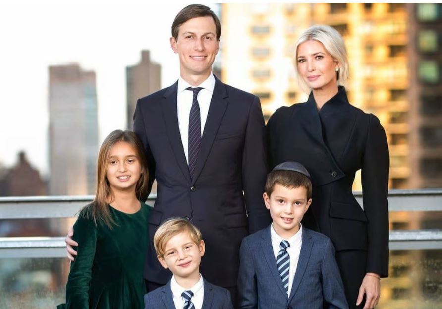Jared Kushner with his wife and children.