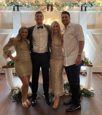 Josh Allen and his siblings during Nicala's wedding.
