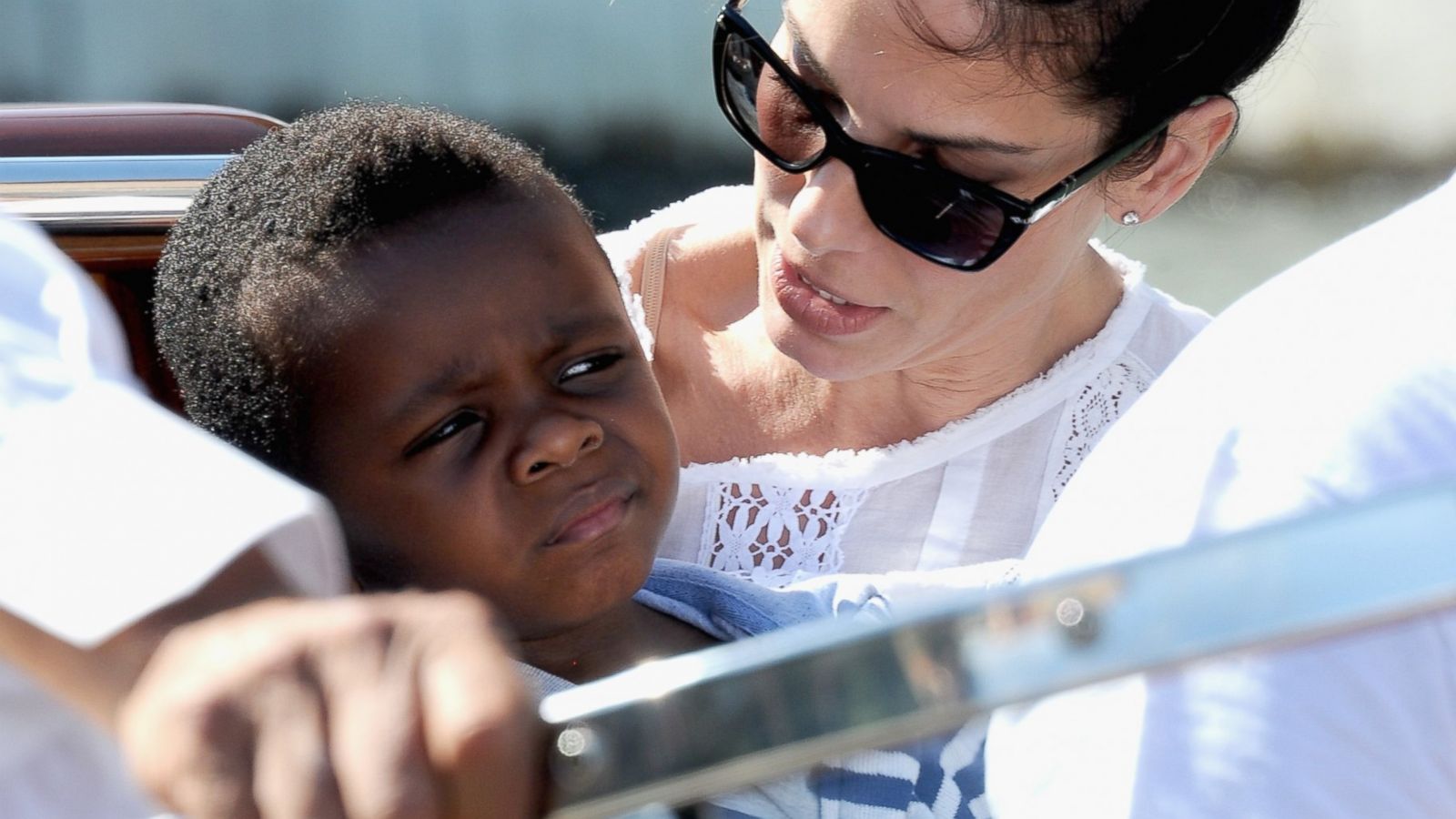 Sandra Bullock and her son in 2013.