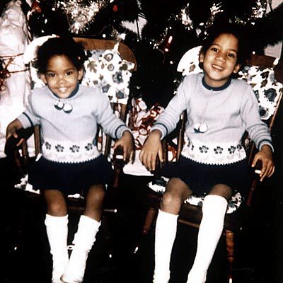 Halle Berry and her sister when they were younger.