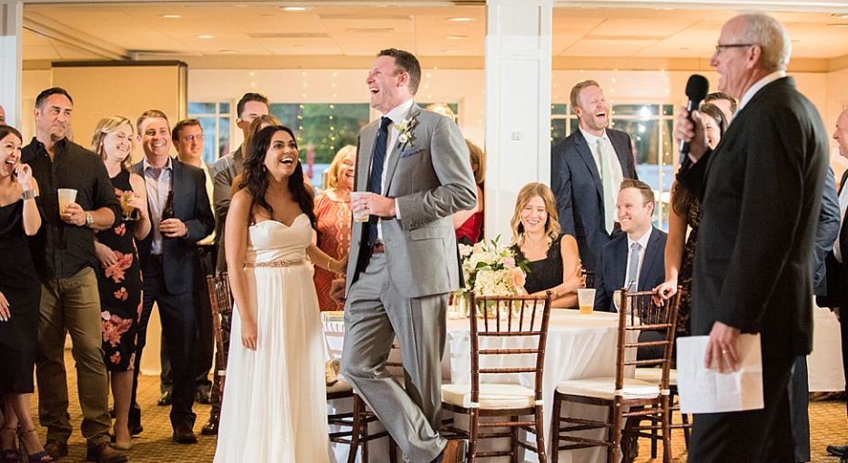 Ryan Whitney and Bryanah Whitney during their surprise wedding.