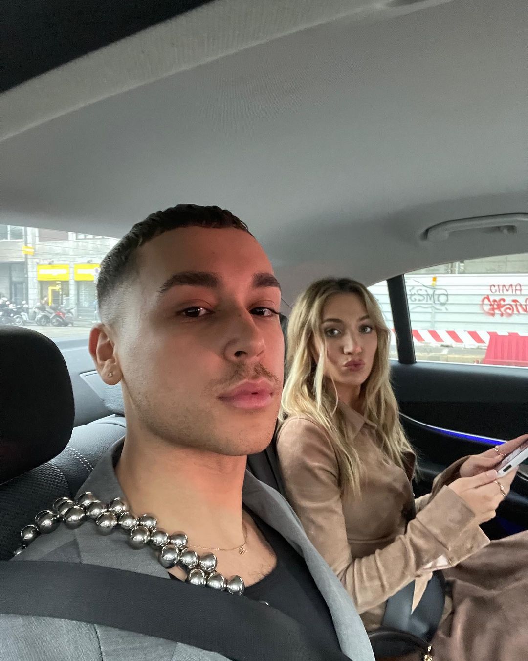 Tilly Keeper seen on a date with Shaheen Jafargholi in Milan, Italy, in February 2023