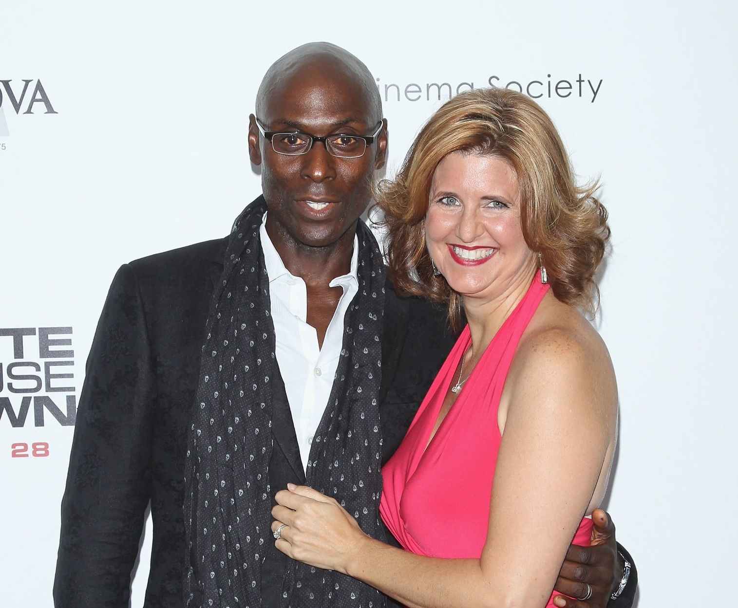 Lance Reddick and his wife Stephanie Reddick attend "White House Down" New York Premiere in 2013 