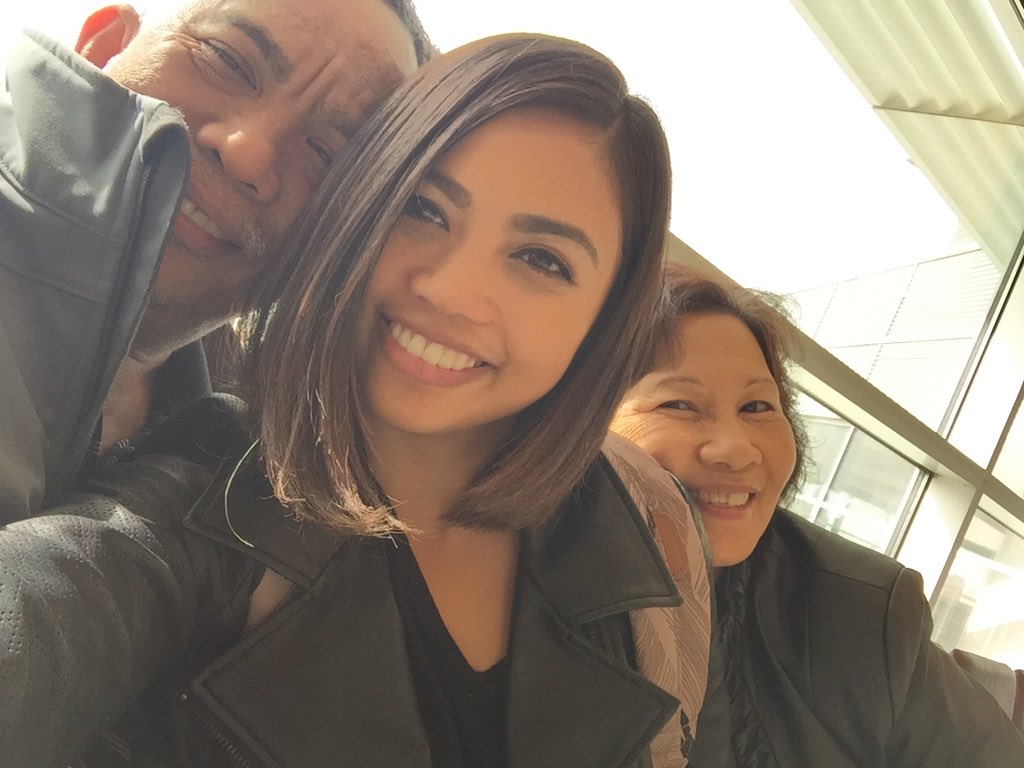 Louriza Tronco shares a snap with her mom and dad.