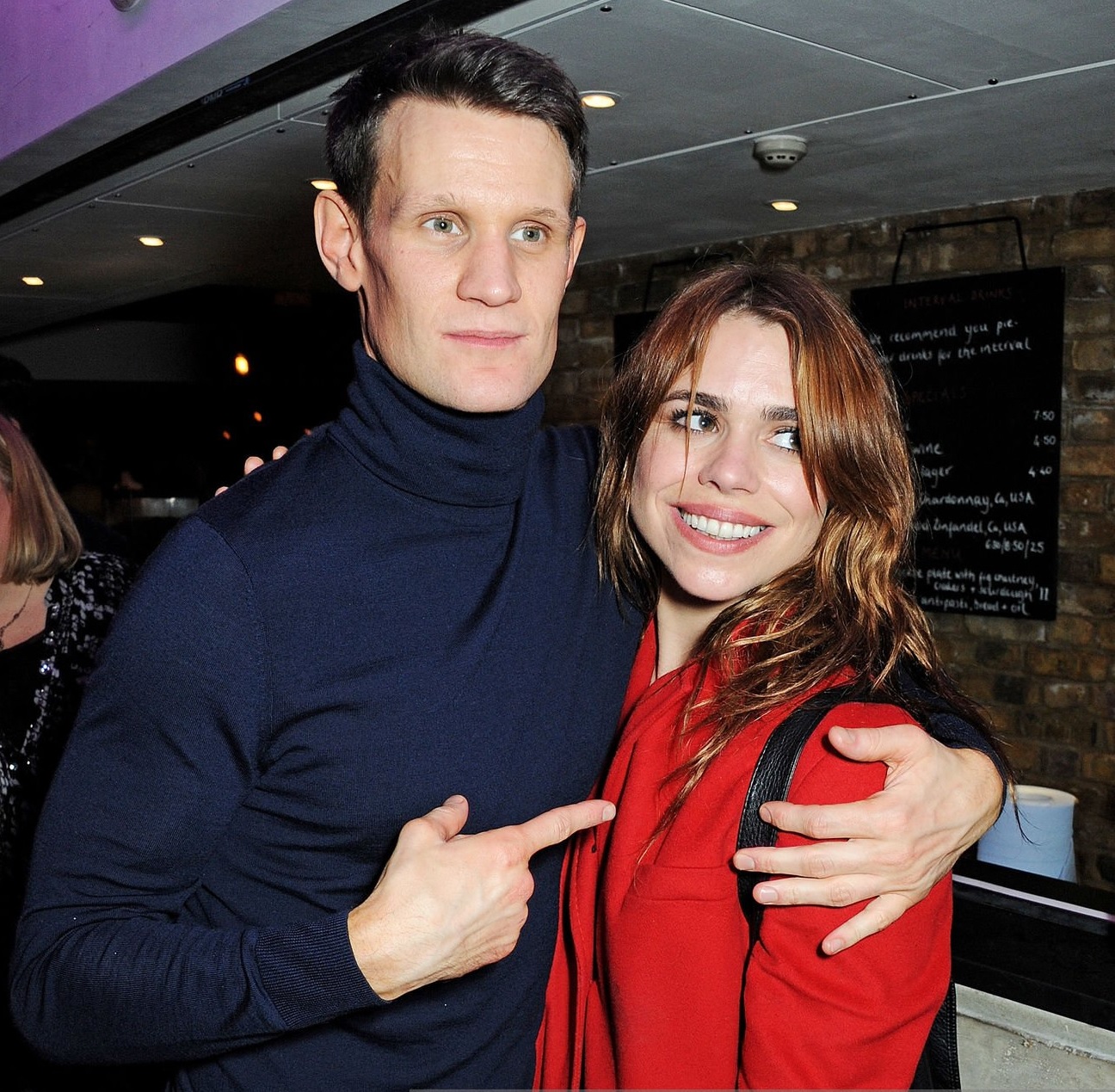 Matt Smith and Billie Piper attended an after-party celebrating the press night performance of American Psycho in 2013.