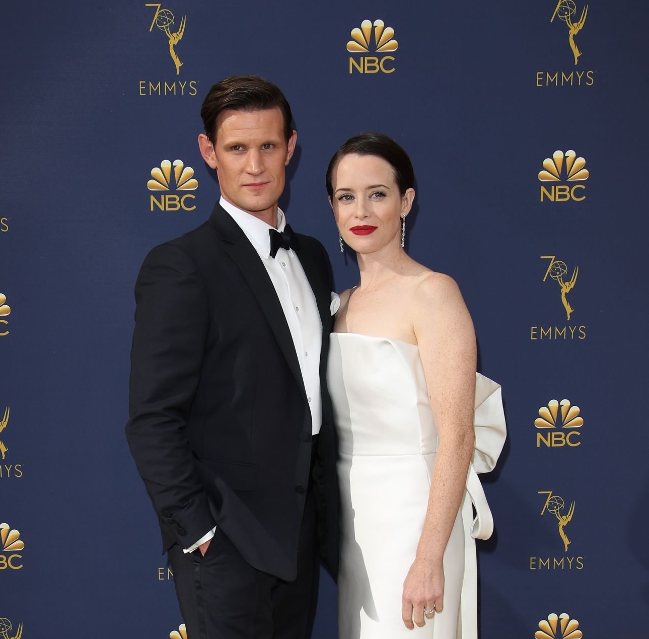 Matt Smith and Claire Foy attended the 70th Emmy Awards at Microsoft Theater in 2018.