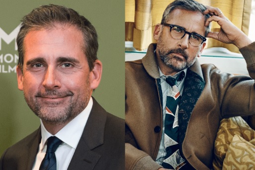 Steve Carell before and after his alleged hair transplant procedure