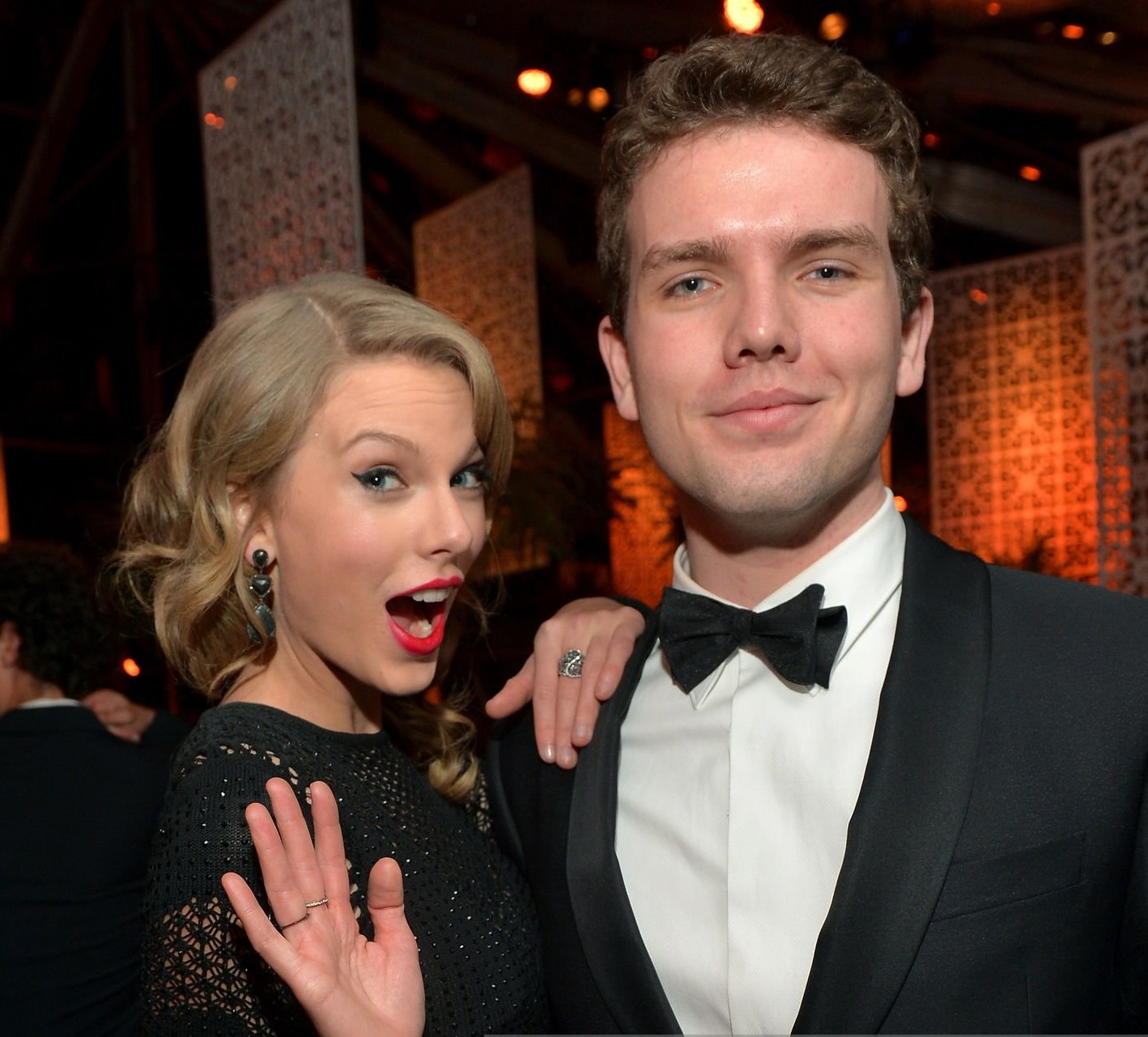 Taylor Swift  and Austin Swift attend The Weinstein Company & Netflix's 2014 Golden Globes After Party