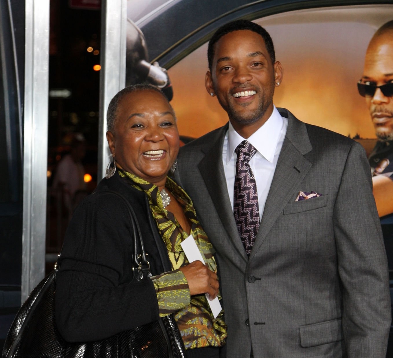 Will Smith and his mother Caroline Smith attend the Lakeview Terrace premiere at the AMC Lincoln Square in 2008.