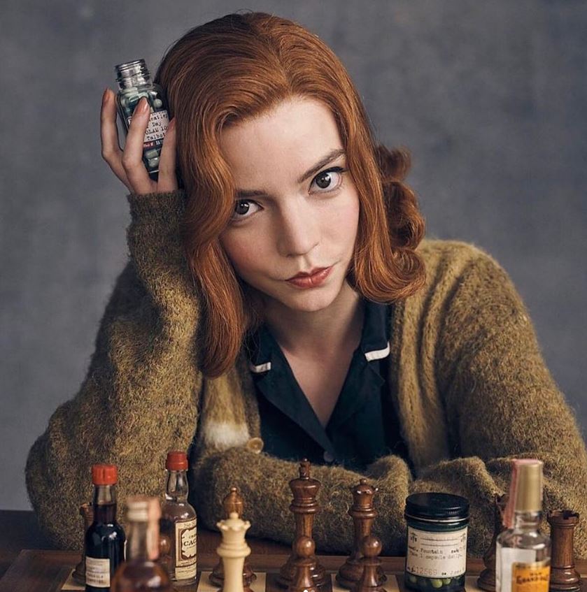 Anya Taylor_joy as Beth from 'The Queen's Gambit'