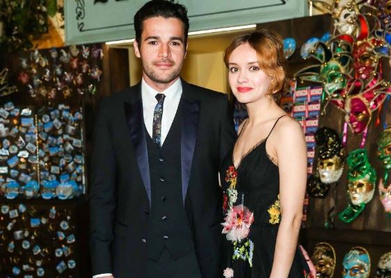Christopher Abbott with Olivia Cooke at the Save Venice Ball wearing Dolce & Gabbana