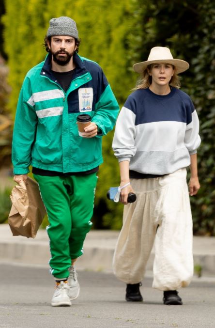 Elizabeth Olsen with her husband Robbie Arnett