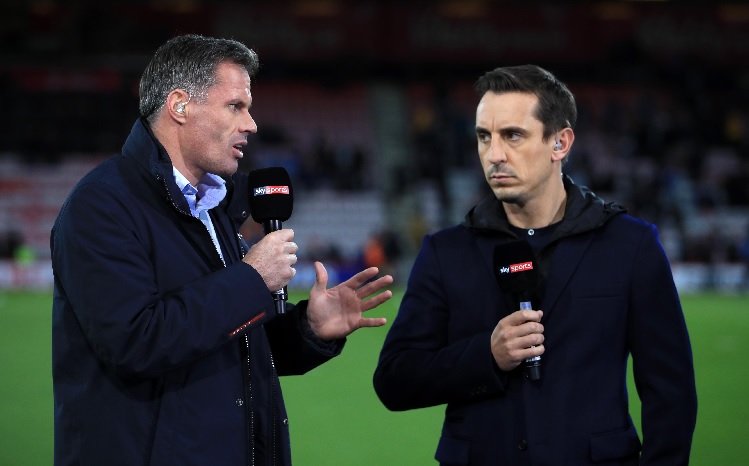 Jamie Carragher also worked as a commentator for sky sports