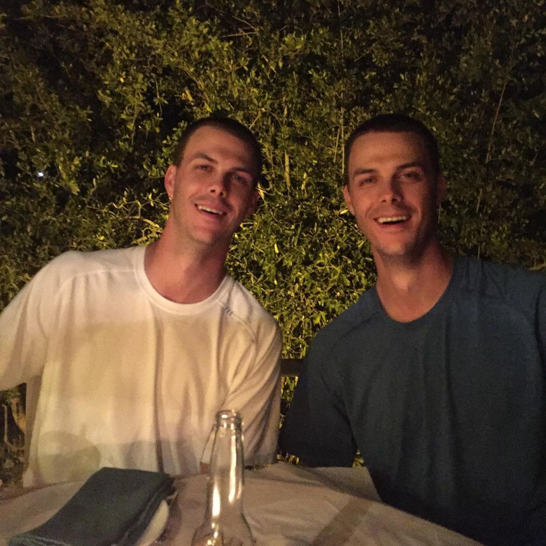 The twin MLB players Taylor Rogers and Tyler Rogers pictured together