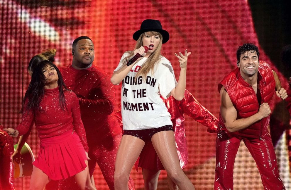 Taylor Swift sported a T-shirt saying "A Lot Going At The Moment" during her Eras tour