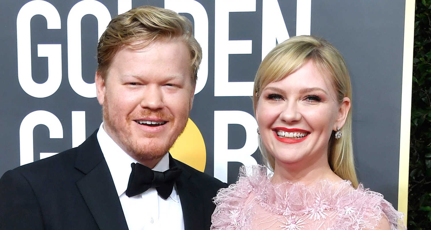 Jesse Plemons and Kirsten Dunst attend the 77th Annual Golden Globe Awards.